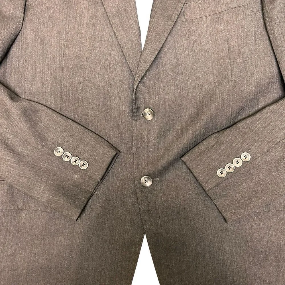J‎ Hilburn Blazer Mens 43R 32x30 Gray Guabello Wool Coat Suit Set